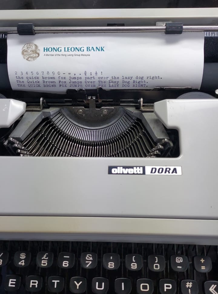 Olivetti Dora typewriter restored